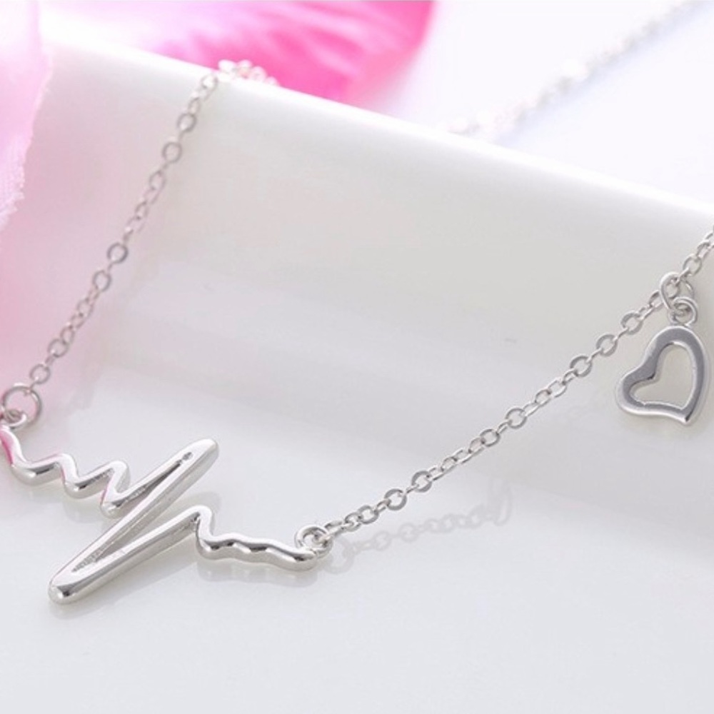 Silver Heartbeat Necklace